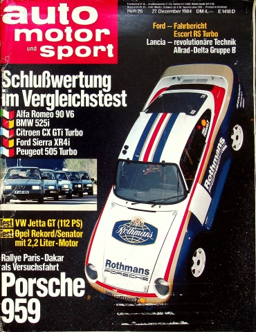 Deckblatt Auto Motor und Sport (26/1984)